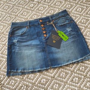 Denim Jean Skirt Stretchy x Indigo Rein Brand NWT